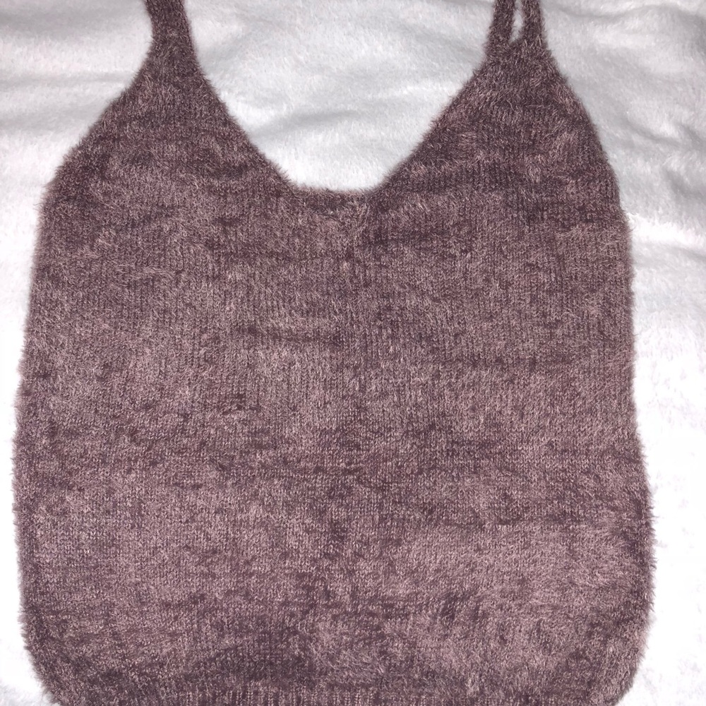 Fuzzy Cropped Tank Top